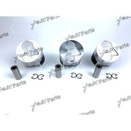 Piston Set STD 83mm For Kubota D1503 x3 PCS Engine Parts