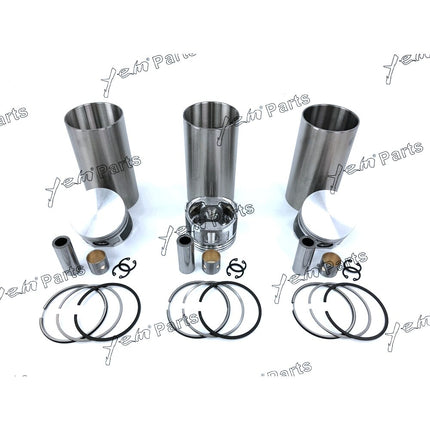 Liner Piston Kit Set STD For YANMAR 3TNA68 (Liner + Piston + Ring + Pin Bush x3) Engine Parts