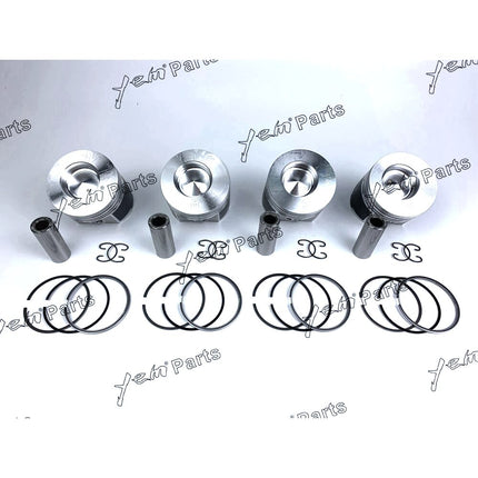4 Sets Piston W Rings Oversize 87mm ( + 0.50mm) For Kubota V2203 Engine