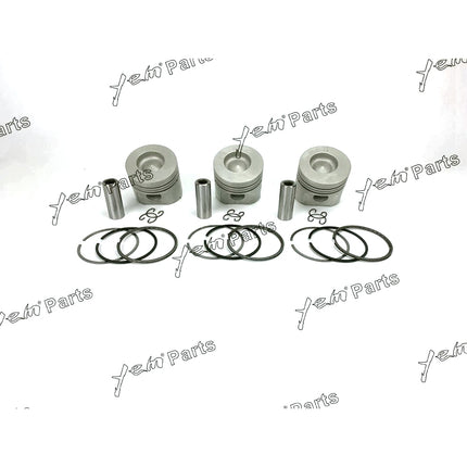 STD 3 Set Piston ( Clip & Pin) & Ring For Kubota D1402 3 Cyl Engine 85 mm