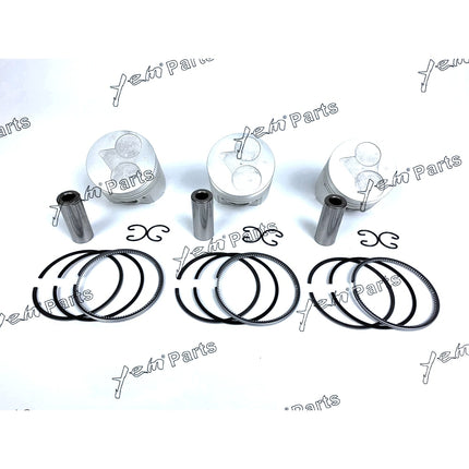 3 Sets STD Piston + Ring Kit 67mm For KUBOTA D722 D722EBH D722B Engine