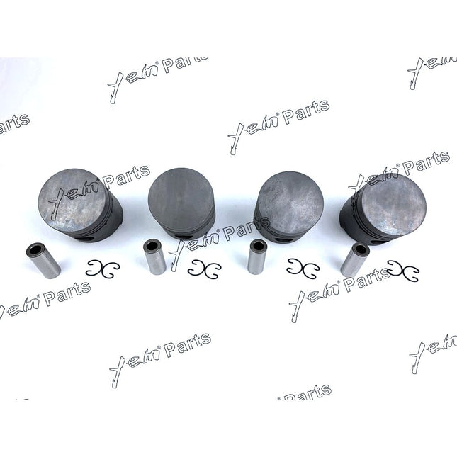 Piston Set STD 76mm For Kubota V1502 x4 PCS Engine Parts