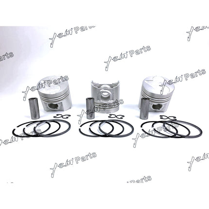 Piston + Ring Kit Set STD 80mm For Kubota D1403 x3 PCS Engine Parts