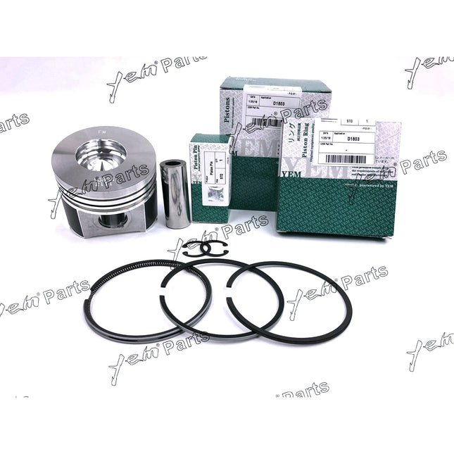 1 Sets STD Engine Piston & Rings, Clip, Pin For Kubota D1803 D1803-M Engine