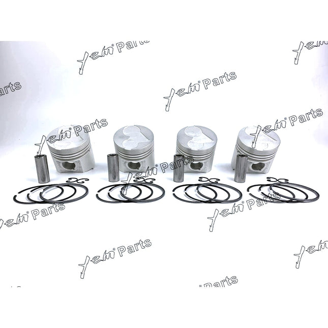 4 Sets STD Piston Set (Pin & Clip) with Ring For Kubota V1903 Engine