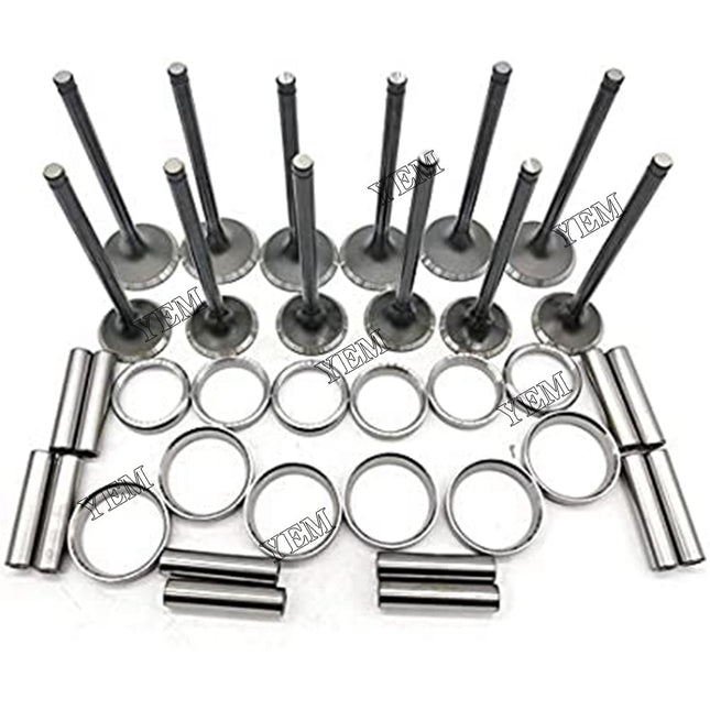 1 Set Engine Valve Guide Intake & Exhaust Valve For Yanmar 4TNE88 4TNV88 4D88