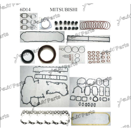 Full Gasket Kit For Mitsubishi 6D14 6D14T Engine KATO HD800 excavator