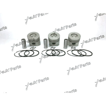 STD 3 Set Piston ( Clip & Pin) & Ring For Kubota D1402 3 Cyl Engine 85 mm