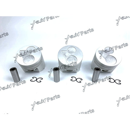 Pistons Set Oversize 87mm ( + 0.50mm) For Kubota D1703 x3 PCS Engine Parts