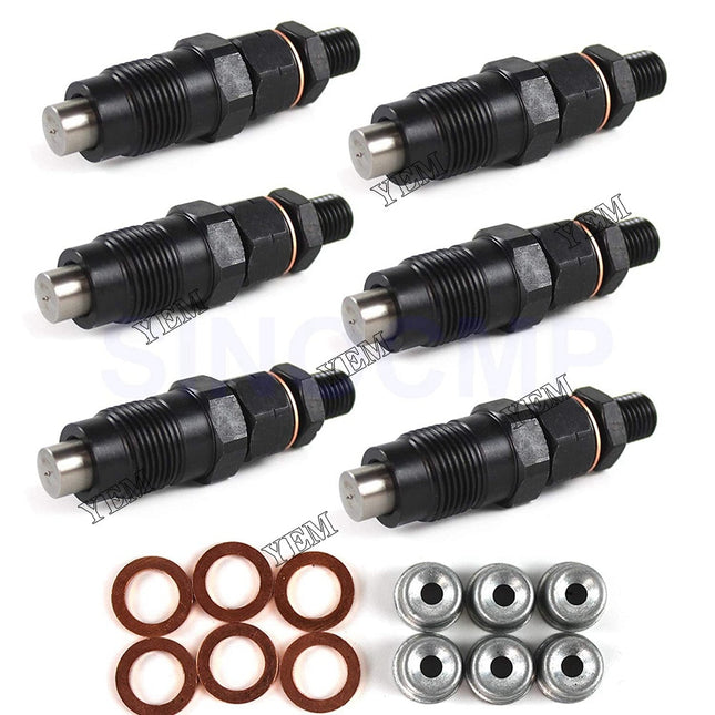 6PCS New Fuel Injectors For Nissan Patrol GU Y61 TD42 TD42T Aftermarket Parts