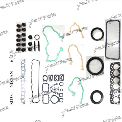 SD33 SD-33 Overhaul Rebuild Kit For Nissan Engine RePair Piston Gasket Valve Set