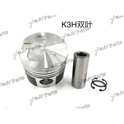 Piston + Ring Set STD 78mm For MITSUBISHI K3H x3 Sets Engine Parts