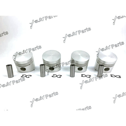 Pistons Set STD 82mm For Kubota V1702 x4 PCS Engine Parts
