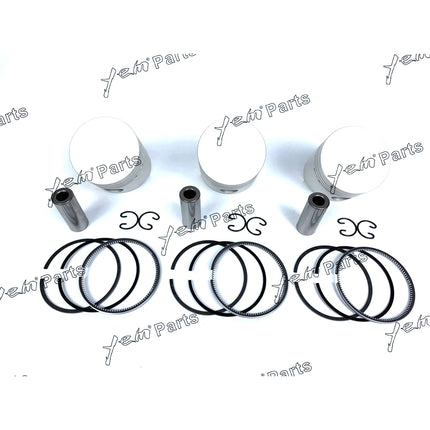 Piston + Ring Kit Set STD 68mm For Kubota D750 x3 PCS Engine Parts