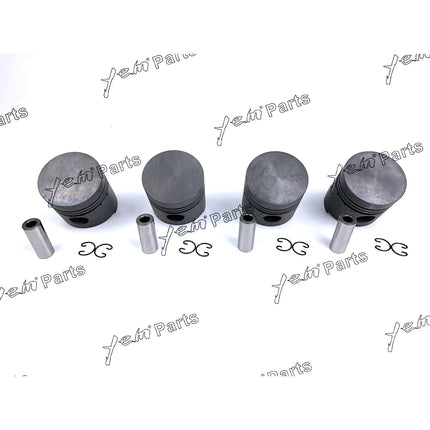 Piston Set STD 76mm For Kubota V1502 x4 PCS Engine Parts