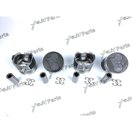 Piston Set STD 87mm For Kubota V2403 (1G796-2111, 1G861-2113) x4 PCS Engine Parts
