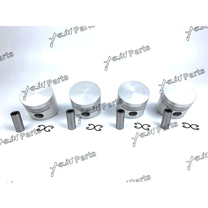 Pistons Set STD 82mm For Kubota V1702 x4 PCS Engine Parts