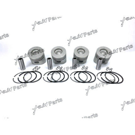 4 Set Kubota V1902-DI STD Piston ( Clip & Pin ) 17365-21920 17365-2192 W Rings