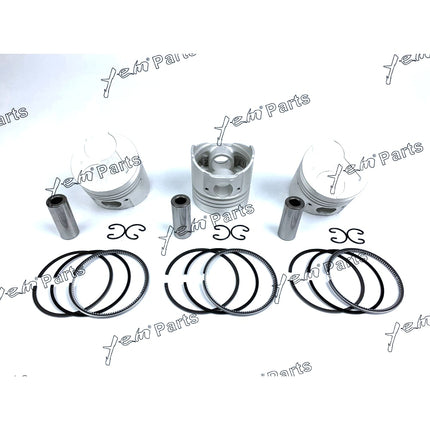 Piston + Ring Kit Set Oversize 72mm ( + 0.50mm) For Kubota D905 x3 PCS Engine Parts