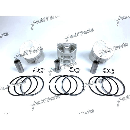 Piston + Ring Kit Set STD 76mm For Kubota D1005 x3 PCS Engine Parts