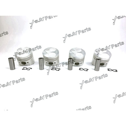 Piston Set STD 76mm For Kubota V1305 x4 PCS Engine Parts