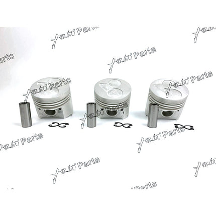Pistons Set STD 87mm For Kubota D1703 x3 PCS Engine Parts