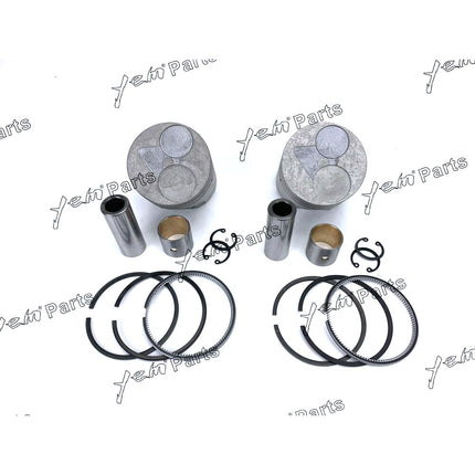 2 Set STD Cylinder Liner Kit W Piston (Pin & Clip), Rings For Kubota Z402 Engine