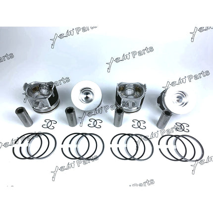 Piston + Ring Kit Set STD 87mm For Kubota V2607 x4 PCS Engine Parts