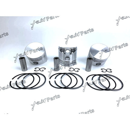 Piston + Ring Kit Set Oversize 75mm ( + 0.50mm) For Kubota D950 x3 PCS Engine Parts