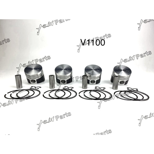 Piston + Ring Kit Set STD 72mm For Kubota ZB600 / D850 / V1100 Engine Parts