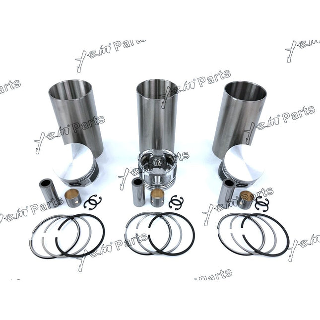 Liner Piston Kit Set STD For YANMAR 3TNA68 (Liner + Piston + Ring + Pin Bush x3) Engine Parts
