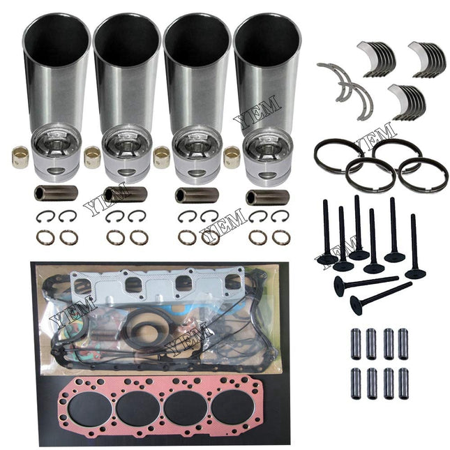 Overhaul Rebuild Kit & Valves For Deutz BF4M1011F Engine Bobcat 863 Skid Loader