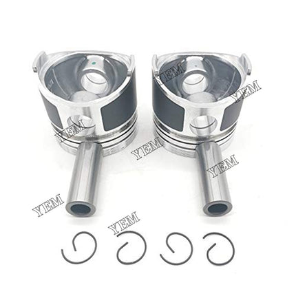 2 Set STD Size Piston & Ring & (Pin & Clip) For Kubota Z751 One Engine