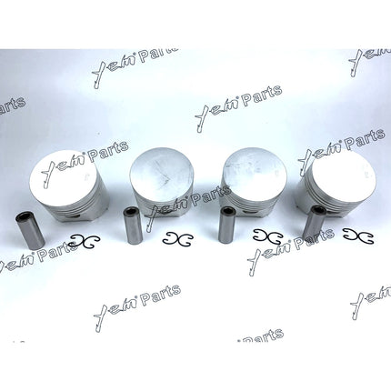 Pistons Set STD 85mm For Kubota V1902 x4 PCS Engine Parts