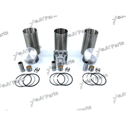 Liner Piston Kit Set STD For YANMAR 3TN72 (Liner + Piston + Ring + Pin Bush x3) Engine Parts