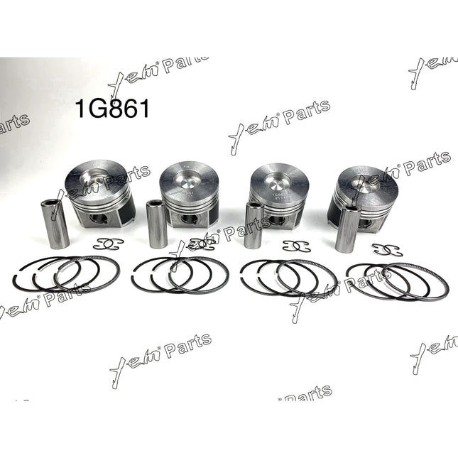 Piston + Ring Kit STD 87mm For Kubota V2203M (1G813-21110 ) x4 PCS Engine Parts