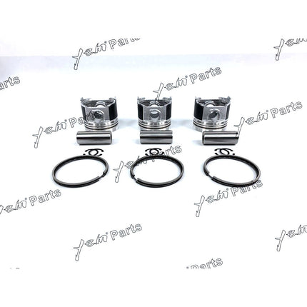 3Set Piston and Piston Ring For 3TNC80 3TNC80L Yanmar F200 F220 B32 B25 Tractor