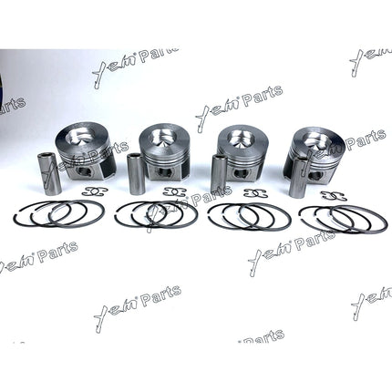 4 Sets Piston W Rings Oversize 87mm ( + 0.50mm) For Kubota V2203 Engine