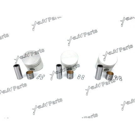 Pistons Set STD 68mm For Kubota ZB500 / D750 x3 PCS Engine Parts