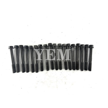 For Kubota V3300 Engine Cylinder Head Bolts (Qty-18) 1C010-03450