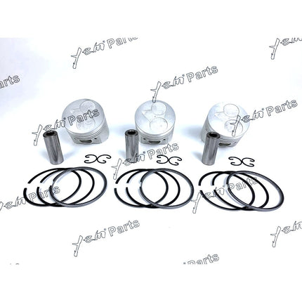 Piston + Ring Kit Set STD 67mm For Kubota D722 x 3 PCS