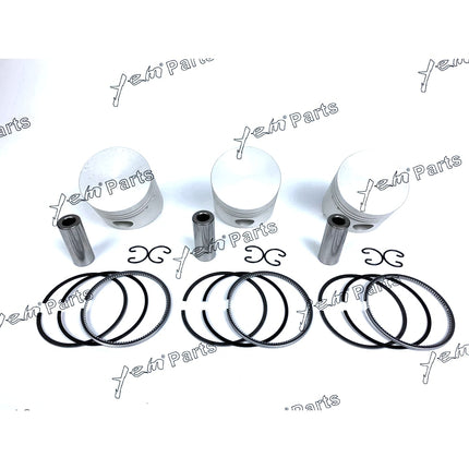 Piston + Ring Kit Set STD 68mm For Kubota D750 x3 PCS Engine Parts