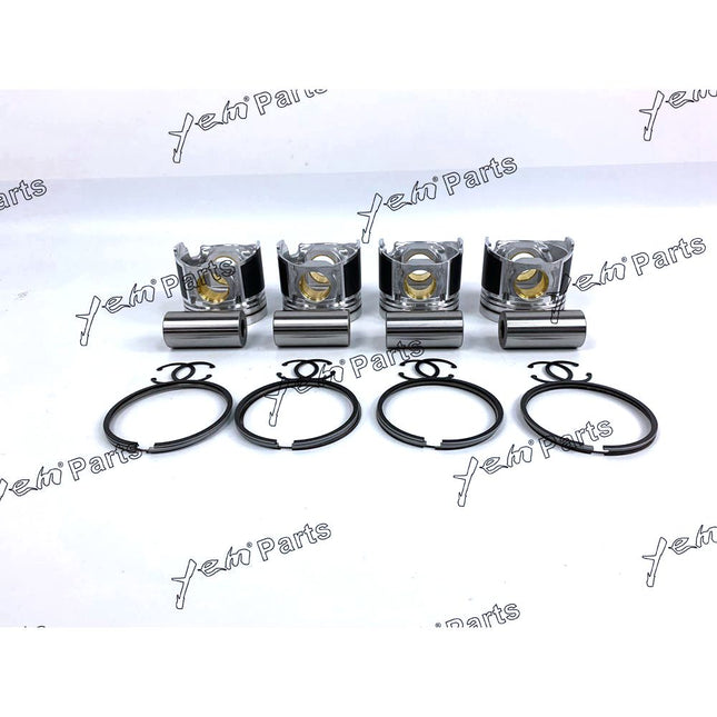 4PCS V1512 piston kit w/ ring set For Kubota Engine Tractor L1-28 L1-265 L1-285