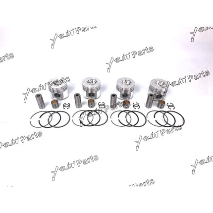 4 PCS Piston (Clip & Pin) & Rings Fit For Cummins B3.3 Engine Forklift Excavator