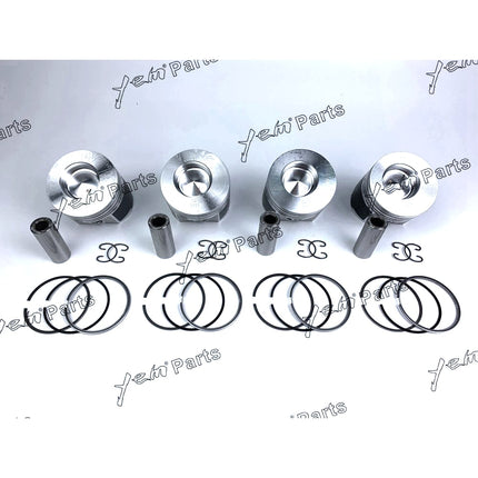 4 Sets Piston W Rings Oversize 87mm ( + 0.50mm) For Kubota V2203 Engine