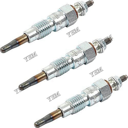 Set Of 3 Glow Plugs For Mitsubishi S3L S3L2 Engine Compact Tractor Digger Loader