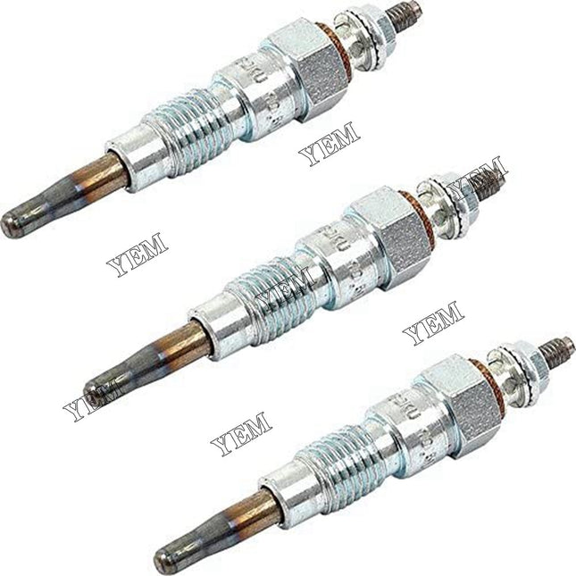 Set Of 3 Glow Plugs For Mitsubishi S3L S3L2 Engine Compact Tractor Digger Loader