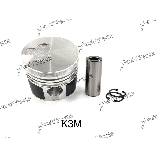 Piston + Ring Kit Set STD For Mitsubishi K3M x3 PCS Engine Parts