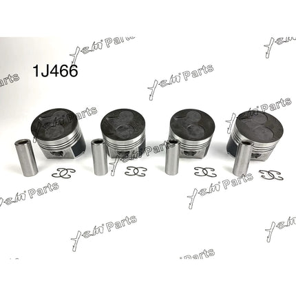 Piston Set STD 87mm For Kubota V2403 (1G796-2111, 1G861-2113) x4 PCS Engine Parts