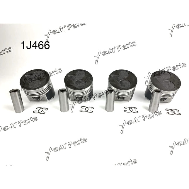 Piston Set STD 87mm For Kubota V2403 (1G796-2111, 1G861-2113) x4 PCS Engine Parts